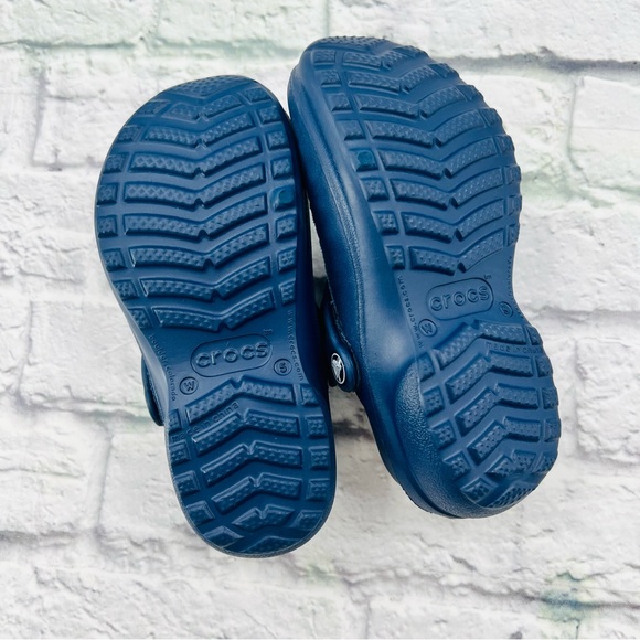 CROCS Troika Womans Size 5 / Kids 3 Dark Blue Suede Clogs Mules Comfort Casual - Picture 10 of 10